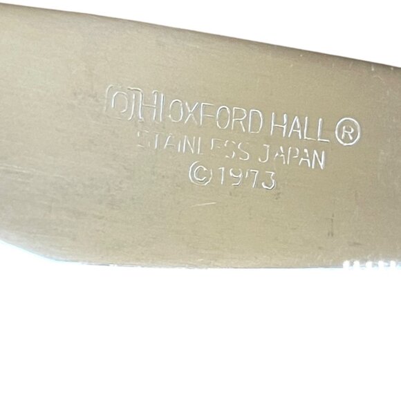 Vintage Fashion Wear-Yellow Modern Hollow Knife by Oxford Hall 1973 Set of 3 - Picture 4 of 12